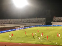 Timnas U-17 Indonesia Dibantai China 0-7 pada Laga Uji Coba di Indomilk Arena Laga uji coba timnas U-17 Indonesia menghadapi China U-17 di Indomilk Arena, Kabupaten Tangerang, Banten, Minggu (8/2/2026). Laga ini dimenangkan China dengan skor 0-7. (ANTARA/Zaro Ezza Syachniar)