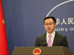 China Dukung Gencatan Senjata Gaza, Soroti Rencana Indonesia Kirim Pasukan ISF Juru Bicara Kementerian Luar Negeri China Lin Jian dalam konferensi pers di Beijing, Kamis (12/2). /ANTARA/Desca Lidya Natalia.