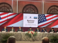 Prabowo Klaim Hemat 18 Miliar Dolar Lewat Efisiensi Anggaran, Lebih Awal dari Program DOGE AS Presiden Prabowo Subianto dalam acara Business Summit di US Chamber of Commerce, Washington DC, Amerika Serikat, Rabu (18/2/2026) sore waktu setempat. (ANTARAFOTO/Hafidz Mubarak A)