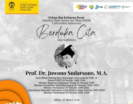 Juwono Sudarsono Wafat, Indonesia Kehilangan Negarawan Pertahanan Juwono Sudarsono meninggal dunia pada Sabtu, 28 Maret 2026, pukul 13.45 WIB. (dok. UI)
