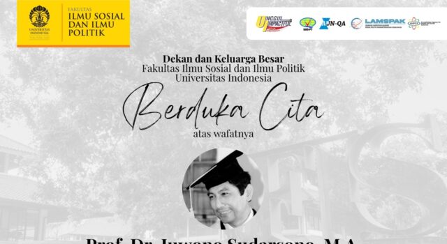 Juwono Sudarsono meninggal dunia pada Sabtu, 28 Maret 2026, pukul 13.45 WIB. (dok. UI)