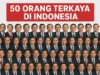 Harta 50 Orang Terkaya di Indonesia Setara dengan Total Kekayaan 55 Juta Penduduk dan Melebihi APBN, Bisa Sumbang Pajak Rp142 T