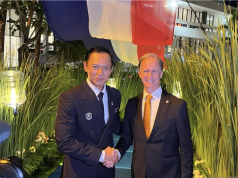 AHY Ajak Belanda Perkuat Kerja Sama Pengelolaan Air dan Infrastruktur Berkelanjutan Menteri Koordinator Bidang Infrastruktur dan Pembangunan Kewilayahan Agus Harimurti Yudhoyono (kiri) bersama Duta Besar Belanda untuk Indonesia Marc Gerritsen usai membuka acara peringatan Hari Raja Belanda di Kedutaan Besar Belanda di Jakarta, Kamis malam (23/4/2026). (ANTARA/Nabil Ihsan)