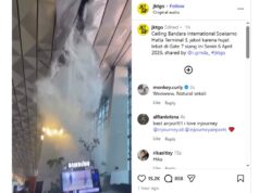 Terulang Lagi, Plafon Bandara Soetta Terminal 3 Jebol Karena Hujat Lebat