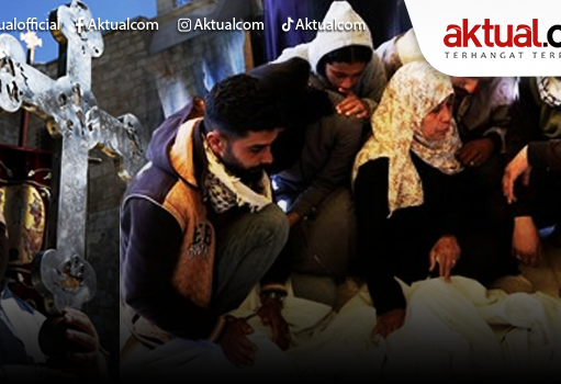 Paskah Suram Gaza di Tengah Genosida Penjajah Israel Arsip - Suasana sebuah kawasan yang hancur akibat serangan Israel di Jalur Gaza. (Xinhua)