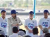 Perkuat Swasembada Protein, Presiden Prabowo Dorong Pengembangan Tambak Udang dan Ikan Produktif Presiden RI Prabowo Subianto (kedua kiri) didampingi Menteri Koordinator Bidang Pangan Zulkifli Hasan (kedua kanan) dan Menteri Kelautan dan Perikanan Sakti Wahyu Trenggono (kiri) saat meninjau panen raya udang di Tambak Budidaya Udang Berbasis Kawasan di Kebumen, Jawa Tengah, Sabtu (23/5/2026). (ANTARA/HO-Kementerian Koordinator Bidang Pangan)