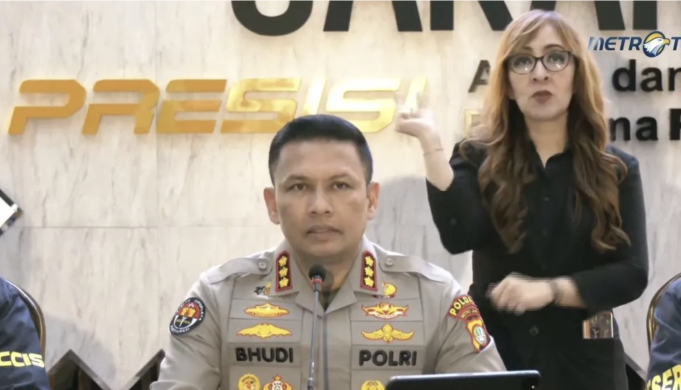 Kabid Humas Polda Metro Jaya Kombes Pol Budi Hermanto dalam konferensi pers di Gedung Promoter Polda Metro Jaya, Jumat (1/5/2026). ANTARA/HO-Humas Polda Metro Jaya.