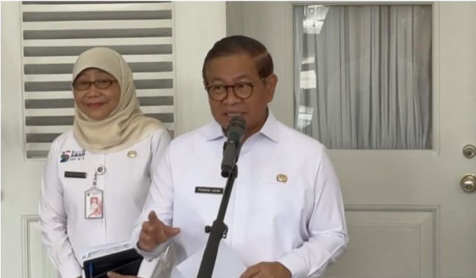 Gubernur DKI Jakarta Pramono Anung di Balai Kota, Rabu (13/5/2026). ANTARA/Lifia Mawaddah Putri.