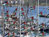 Flotilla Bantuan Dicegat di Perairan Siprus, Sembilan WNI Termasuk Dua Jurnalis Dilaporkan Diculik Militer Israel Kapal-kapal dari "Global Sumud Flotilla 2026 Spring Mission," yang bertujuan untuk menembus blokade Israel di Gaza dan mengirimkan bantuan kemanusiaan, berangkat dari marina di Augusta di pulau Sisilia, Italia, pada 26 April 2026. Armada yang terdiri dari 65 kapal tersebut berlayar ke Laut Mediterania secara berurutan pada sore hari sesuai dengan urutan yang telah ditetapkan, dengan banyak bendera Palestina terlihat berkibar di tiang-tiang kapal. (ANTARA/Barış Seçkin - Anadolu Agency/pri.) (ANTARA/Barış Seçkin - Anadolu Agency/pri.)